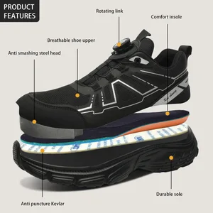Wholesale Stock Industrial Safety Shoes 2026 Anti-Slip Oil & Water Resistant Steel Toe Winter Work Boots
