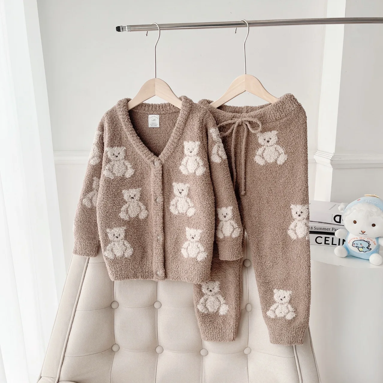 Cartoon Casual Breathable Girls' Sweater 2pc Set For Kids main image 1