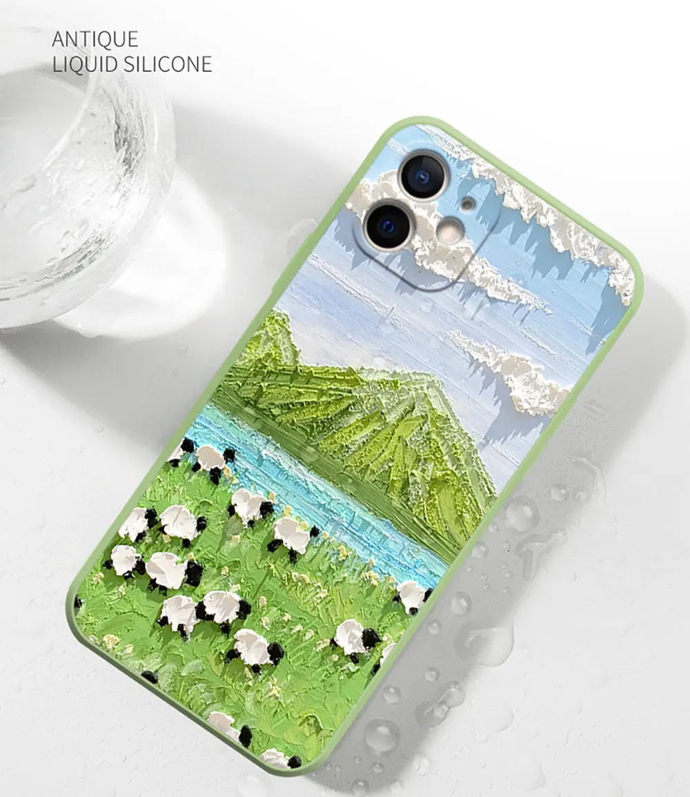 Oil Painting Flower Phone Case For Iphone X 7 8 10 11 12 13 14 15 Max Pro Plus Anti Fall Sjk183 Laudtec manufacture