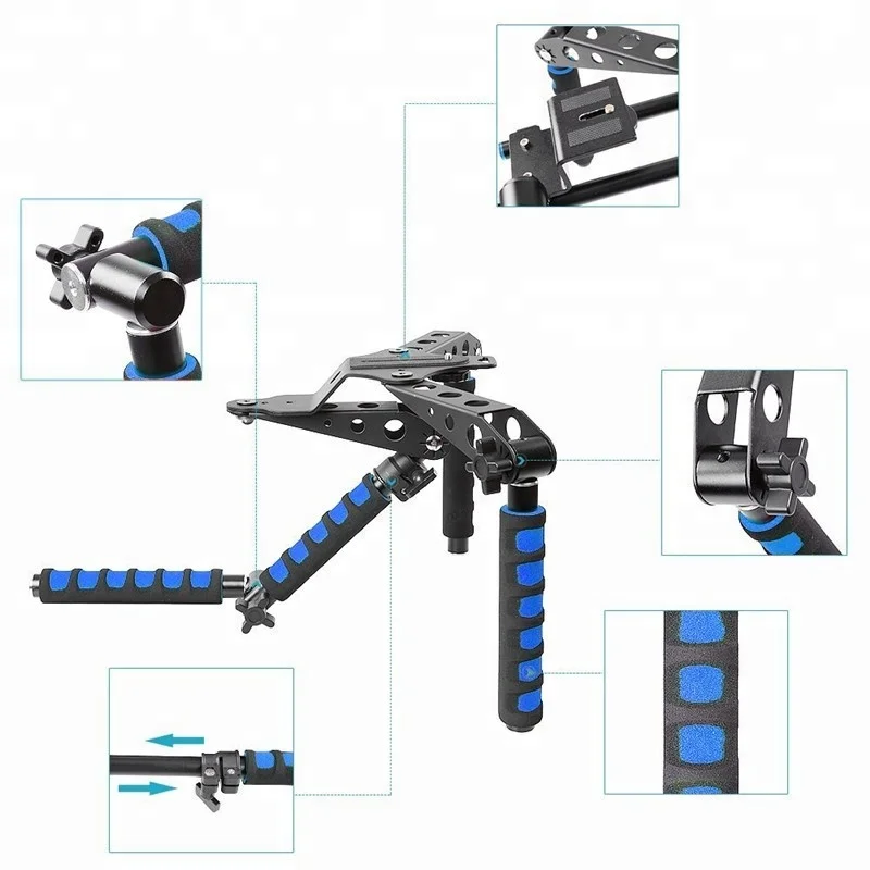 Original Blue Movie Kit Shoulder Mount Rig for DSLR Cameras