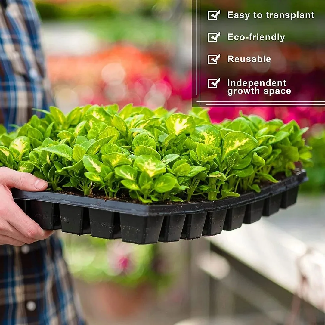 Plastic Nursery Seed Trays 200 Drain Trays For Plants Rice Seedling Propagation Microgreens