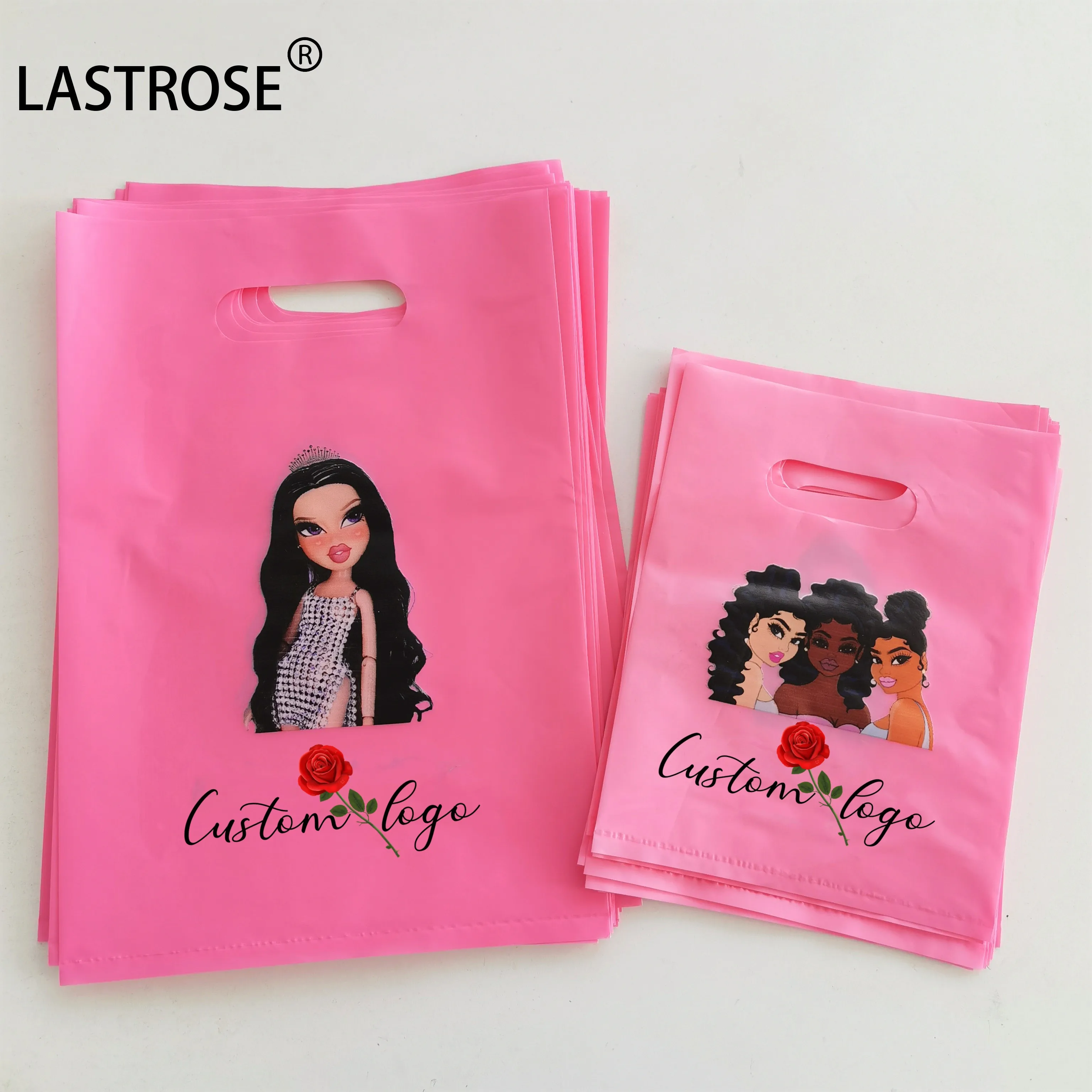 Pink Plastic Gift Bags Bulk Plastic Bags Personalized Gift Bags
