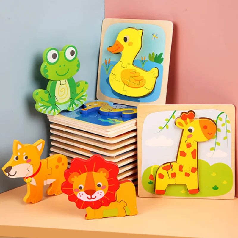 Easy Cartoon 3D Puzzle - Simple Animal Jigsaw for Toddlers