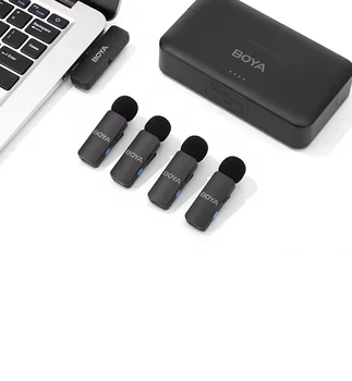 BOYA V4U Wireless Lavalier Microphone for iPhone 15 Android Type C Phone Smartphone Clip-On for Video Recording Podcast YouTube detail image