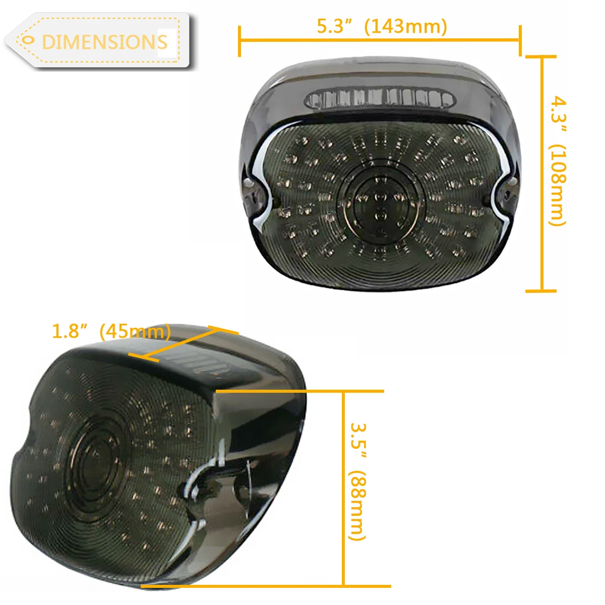 Motorcycle LED Tail Light Brake Light For Dyna Touring Road King Glide Sportster FLST 1991-2010