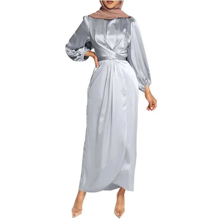 CCY Latest Arabic Abaya Designs 2024 Dubai Sexy Casual Elegante Abaya Supplier Women Satin Muslim Dress Islamic Clothing