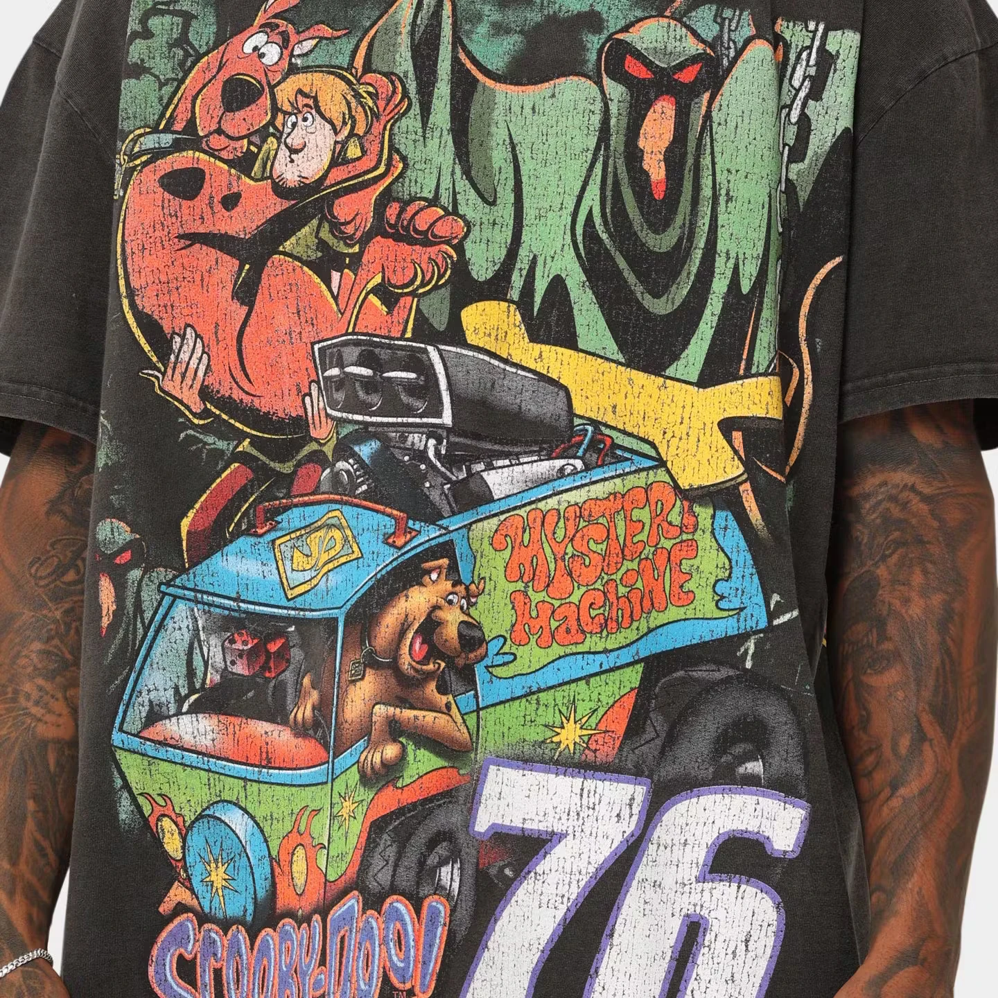 Wholesale Mens Vintage T Shirt Custom Graphic Tee Shirt Hip Hop Vintage