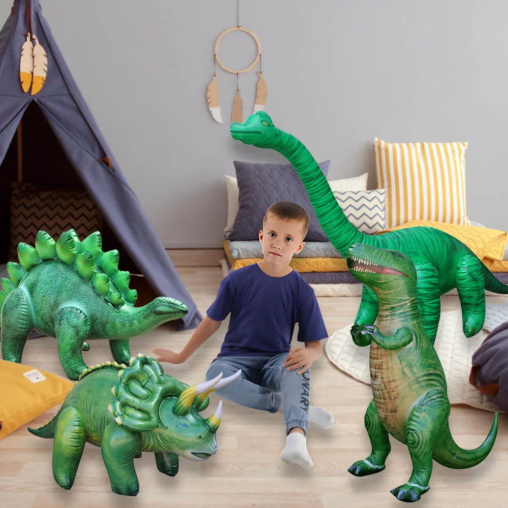 Inflatable Dinosaur Toy Mini Raptor Soft Pvc Balloon Blow Up Toy ...
