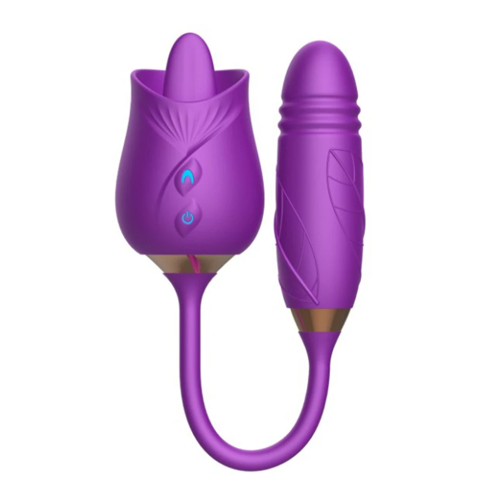 10 Speed Vibrating G Spot Bullet Massager Women Sucking Rose Vibrator Waterproof Rose Shape Sucking Vagina Thrusting Vibrator