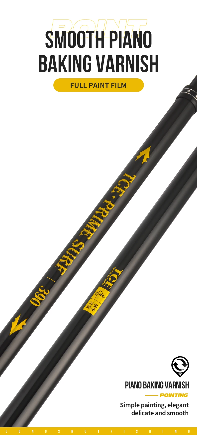 Dn 3.6m 3.9m 4.5m Carbon Fiber Saltwater Telescopic Pole Surf Fishing