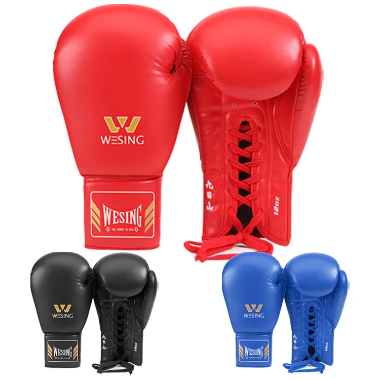WESING ボクシンググローブ 赤 Wesing高品質カスタムロゴボクシンググローブ安いレースアップ耐久性の