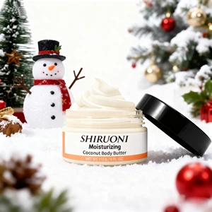 Custom Vegan Organic Coconut Cocoa Butter Cream Body Anti Wrinkle Deeply Moisturizing Nourishing Lotion for Softer Skin