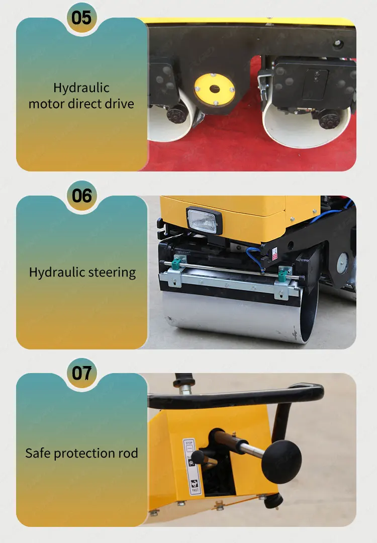 Hand Push 800kg Asphalt Road Rollers With Best Price For Subbase