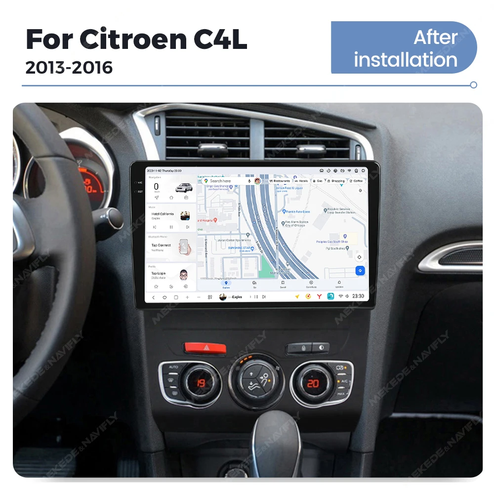 DUDU7 Android 13 Car Radio 12G+512G Navigation GPS Multimedia Video Player 2K Screen for Citroen C4 C4L DS4 2013-2016