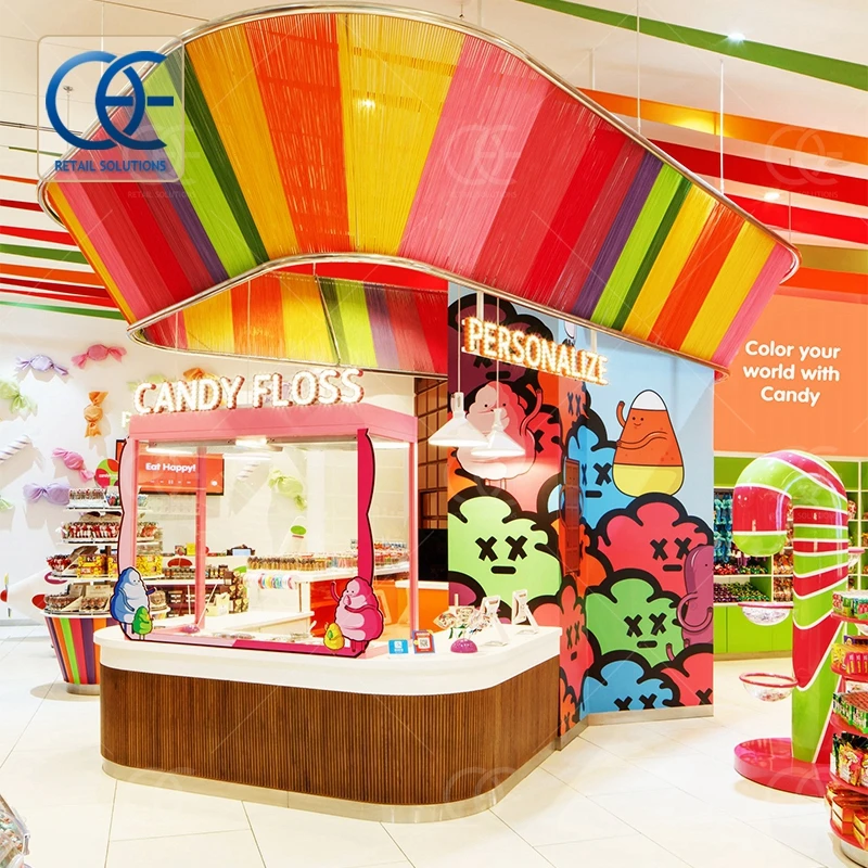 Custom Sweet Shop Counter Design Lolly Sugar Mall Kiosk Candy Store ...