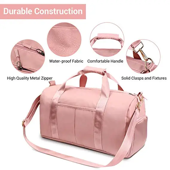 Bolso Grande Acolchado YouNuo Para Mujer - Rosa, Talla Large, Diseño Espacioso