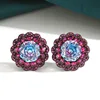 Black golden pink blue ear studs