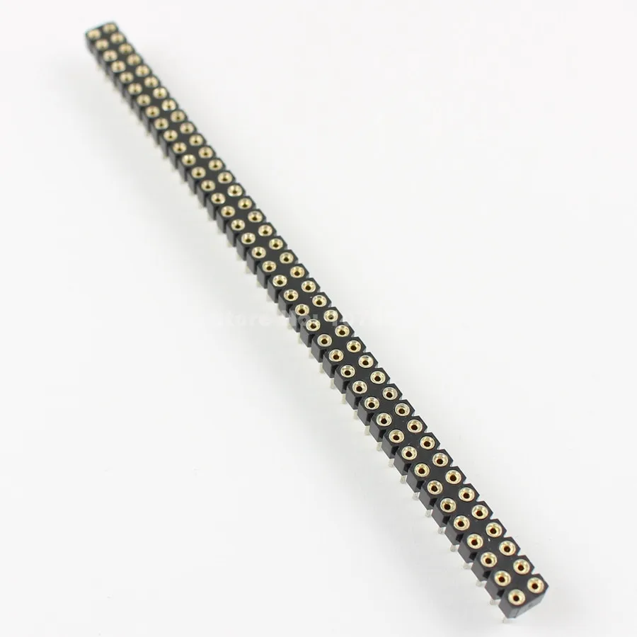 2.54mm Pitch 2x40 Pin 80p Female Connector Double Row Tin Round Pin ...