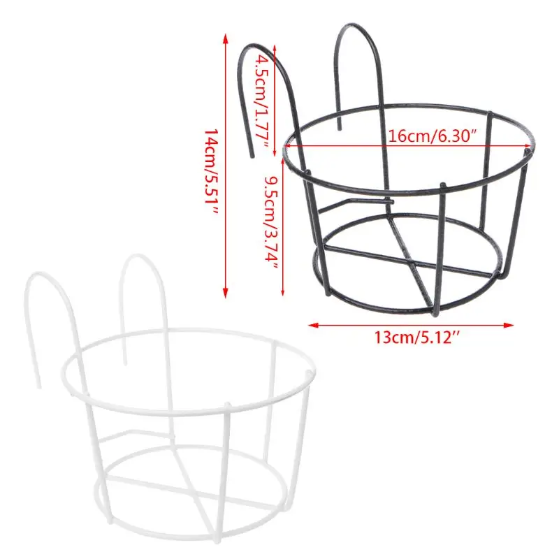 Подвесные железные стеллажи для растений балкона круглый цветочный горшок стойка ограждения