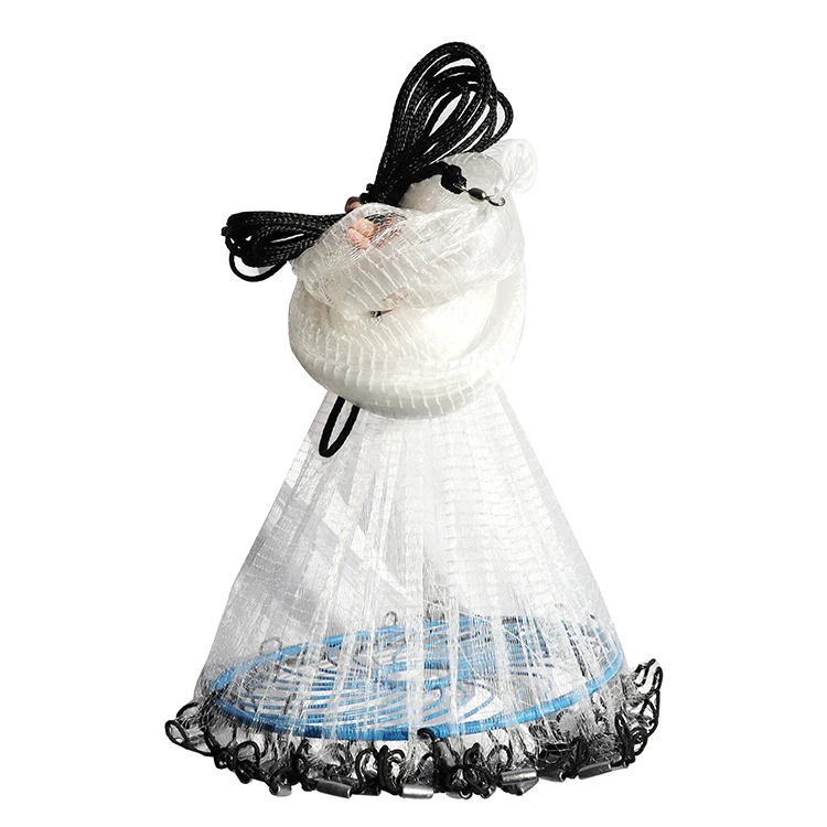 Wilson Cast Net Drawstring New Design Premium 10FT 0.75ib/ft Lead Olive Frisbee Cast Net ...