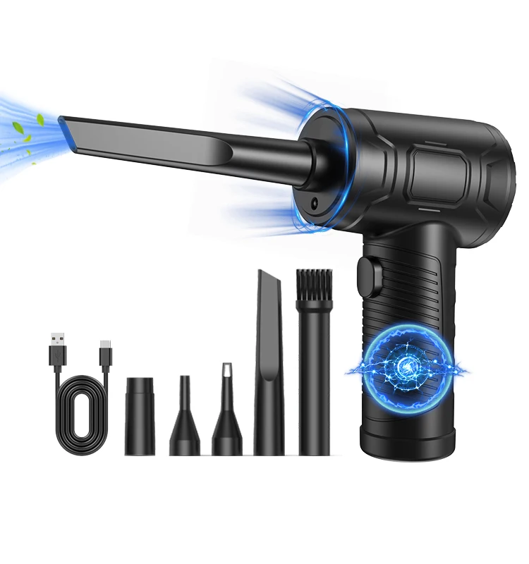 Compressed Air Duster For Computer Keyboard 51000 RPM USB Charging Mini Electric Cordless PC Car Cleaner Wireless Air Blower