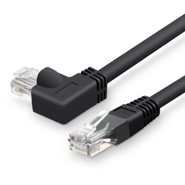 Сетевой Ethernet-патч-кабель RJ45 разъем под прямым углом 90 градусов Cat6 Cat5e UTP патч-кабель