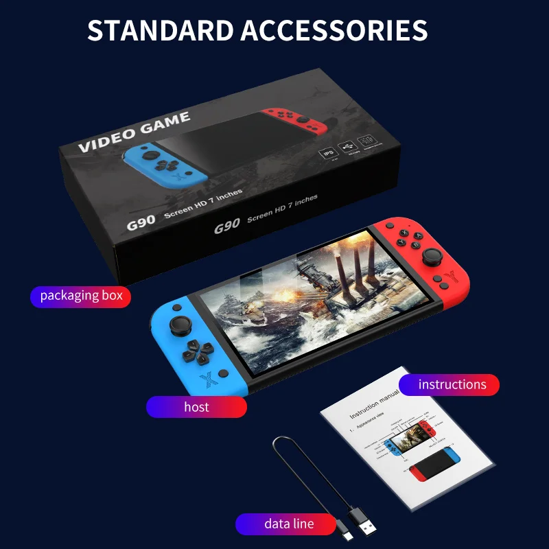 クニチカ　X40  7.0 インチ画面　 携帯 ゲーム コンソール X40 Portable Game Console 7 inch Screen 16GB with 3000+ free