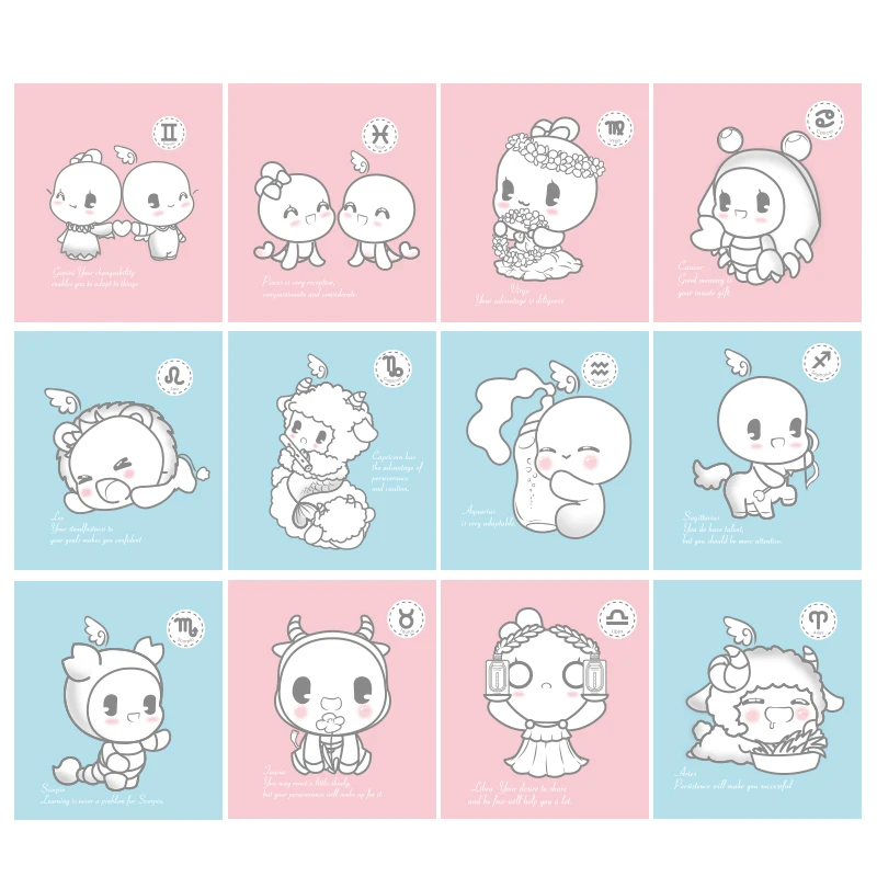 100ml New Arrival  Twelve Consetellations Design Breast Milk Storage Bags with Temperature Sensor