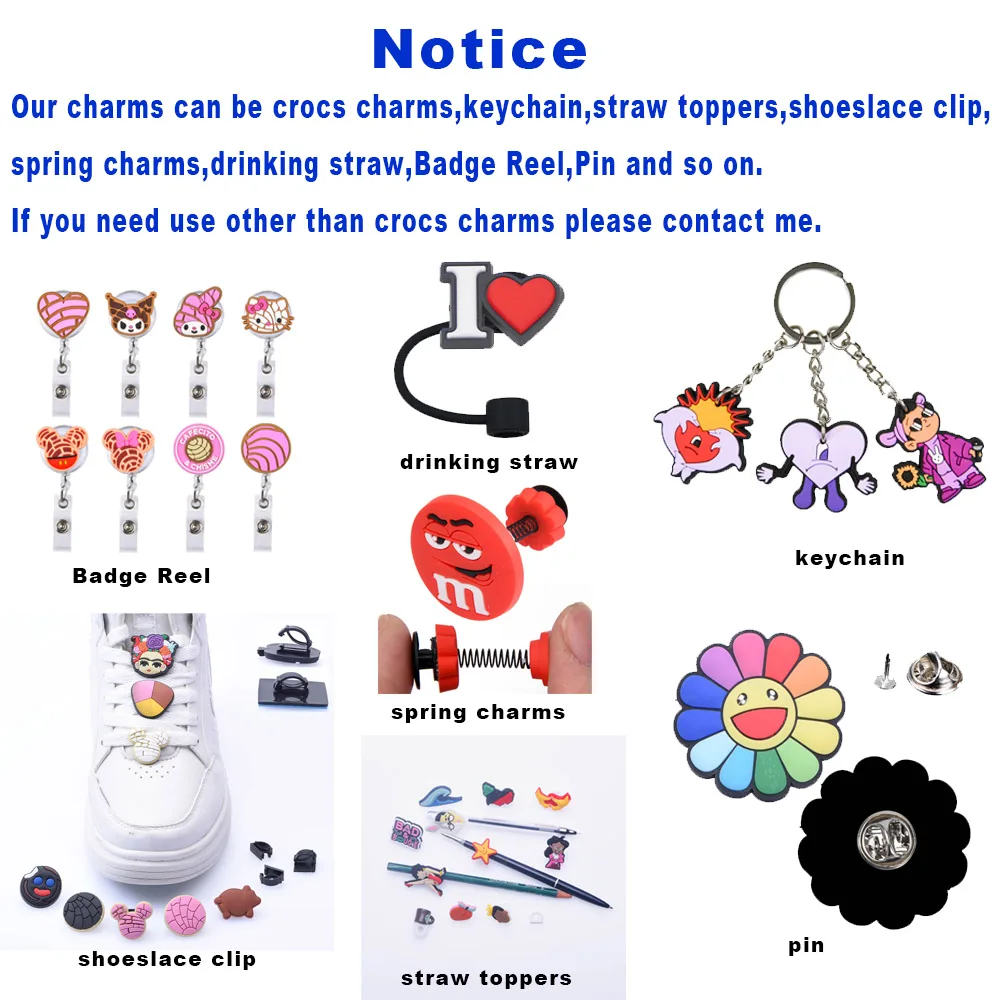 1PCS PVC new Silicone Straw toppers trend anime straw charms