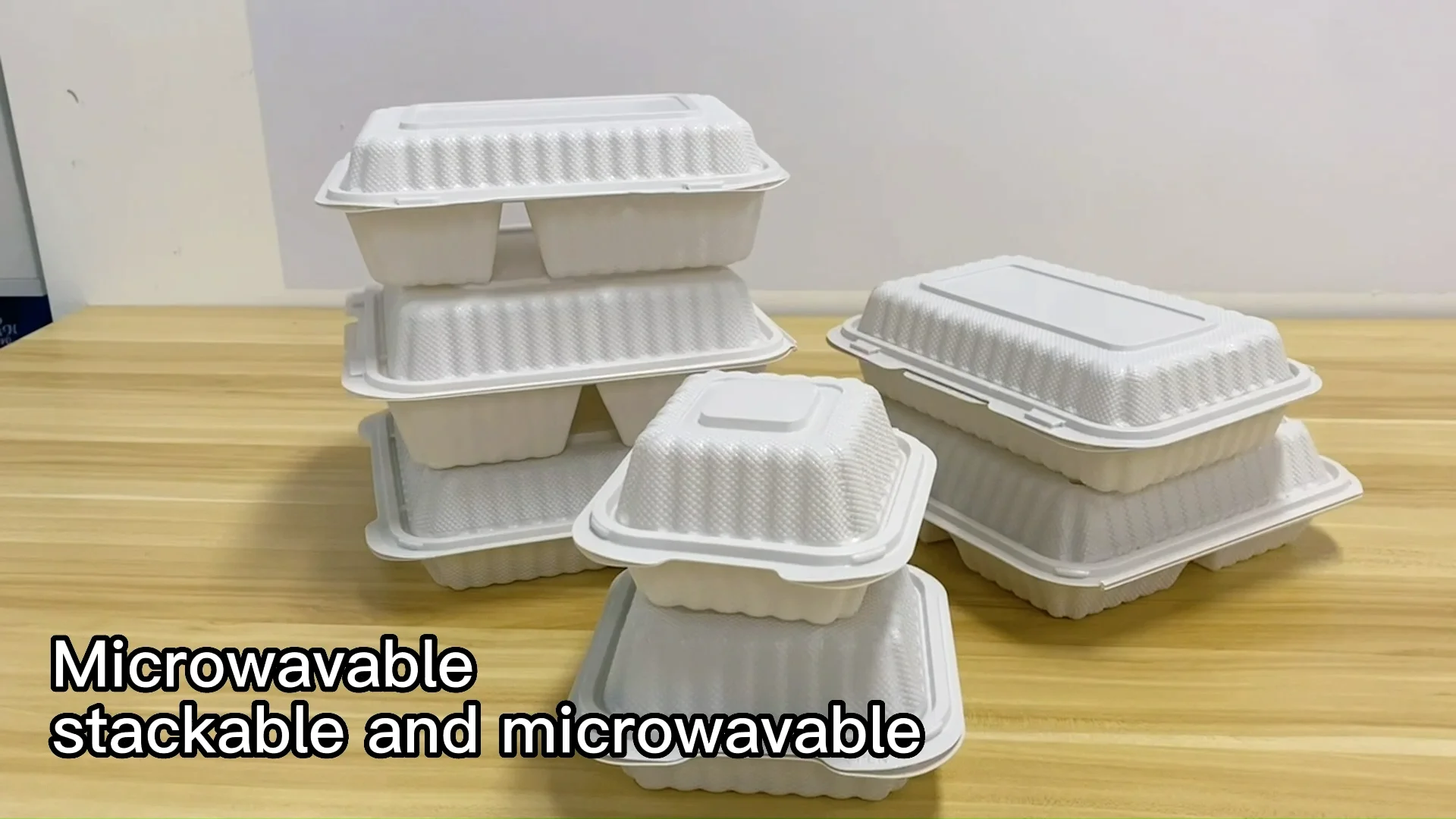 Mineral Filled Take Out Hinged Plates Mfpp 1 3 Compartment Plate Food