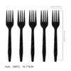 Fourchette en plastique noire-10 pièces
