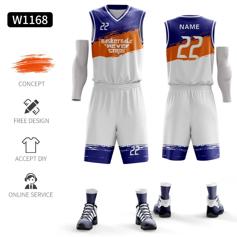 Men's And Youth V-neck Uniforms Custom Basketball Jersey Set - Make Team  Uniforms Print Team Name, Number And Your Name. White 130cm