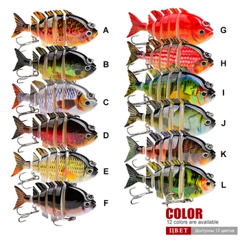 6-joint Multi-joint Fish Lure 8cm 16g Bionic Plastic Live Bait with Hooks Versatile for Perch and Sea Bass – Hooks – view 3