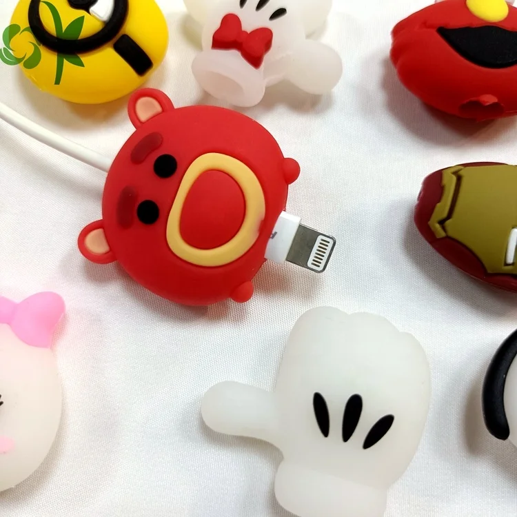 OKSILICONE оптовая продажа Силиконовый протектор кабеля для зарядного USB сохранения аксессуаров телефона
