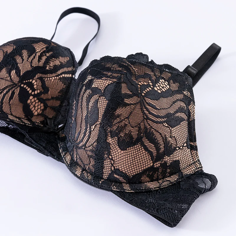 Custom Logo Bra Supplier High Quality Luxury Lace And Nude Pushup Cup