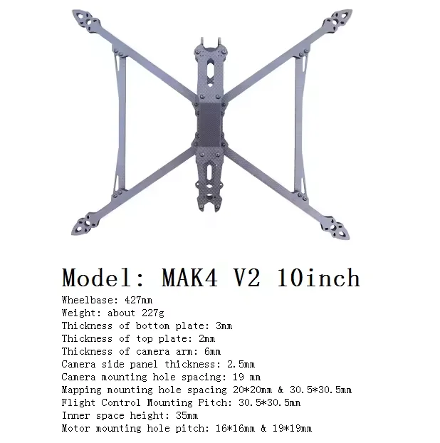 Mark4 V2 vision FPV Drone Frame Kit 8/9/10inch 367/387/427mm Carbon Fiber Frame for RC Racing FPV drone factory