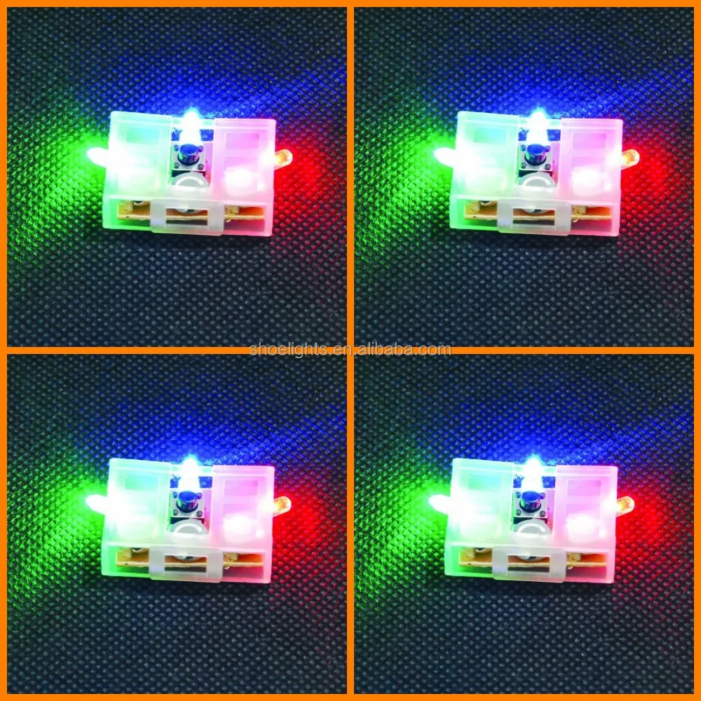 Factory Price Shoe Decorations Outdoor Night Lighting Led Flashing 3pcs