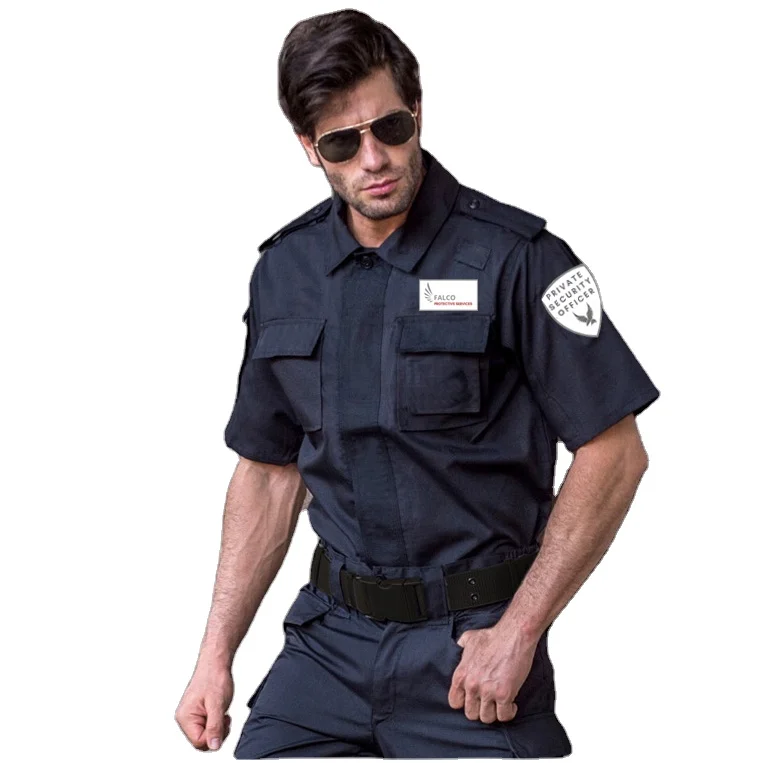 Factory Black Security Jacket Guard Uniform Tactical Clothing Airport Security Shirt Uniforms