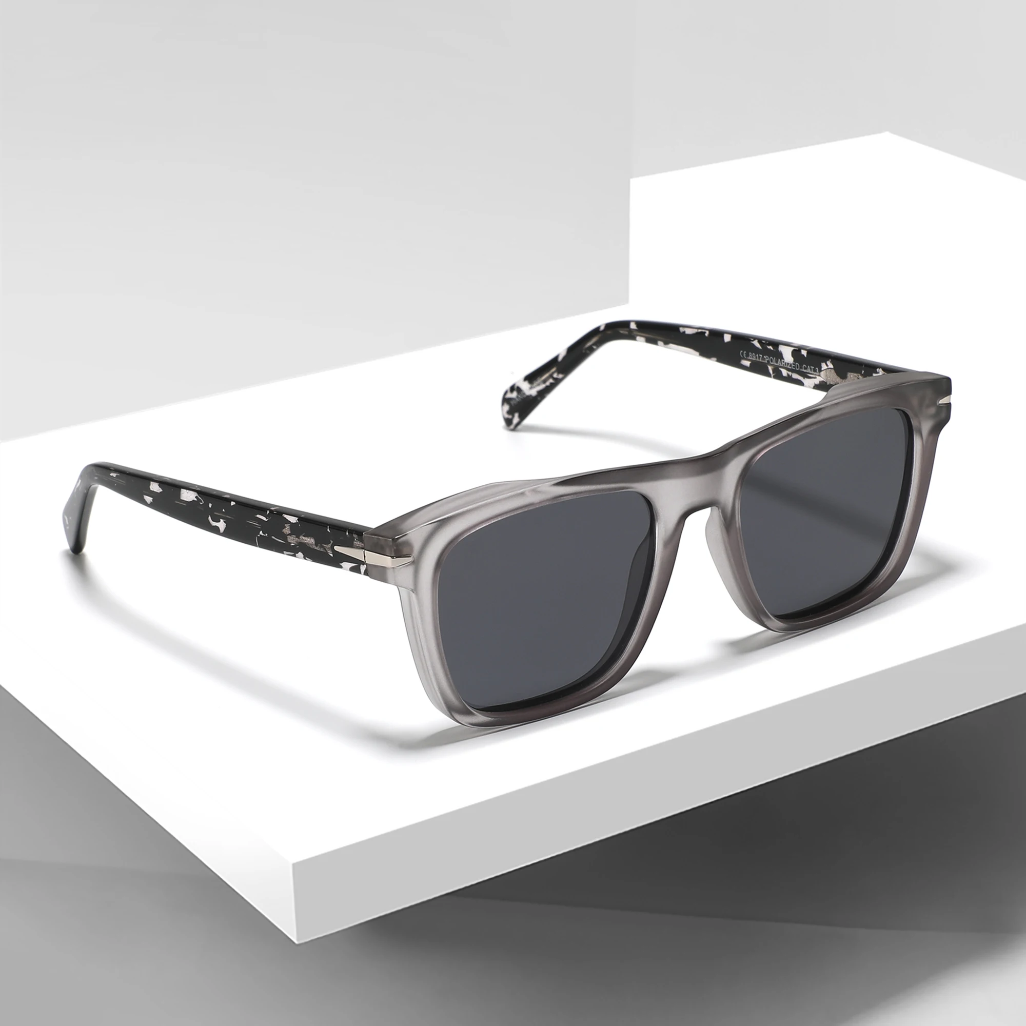 Conchen Ready Stock Square TR90 Frame Sunglasses Acetate TAC Polarized Men Women Sunglasses 2023