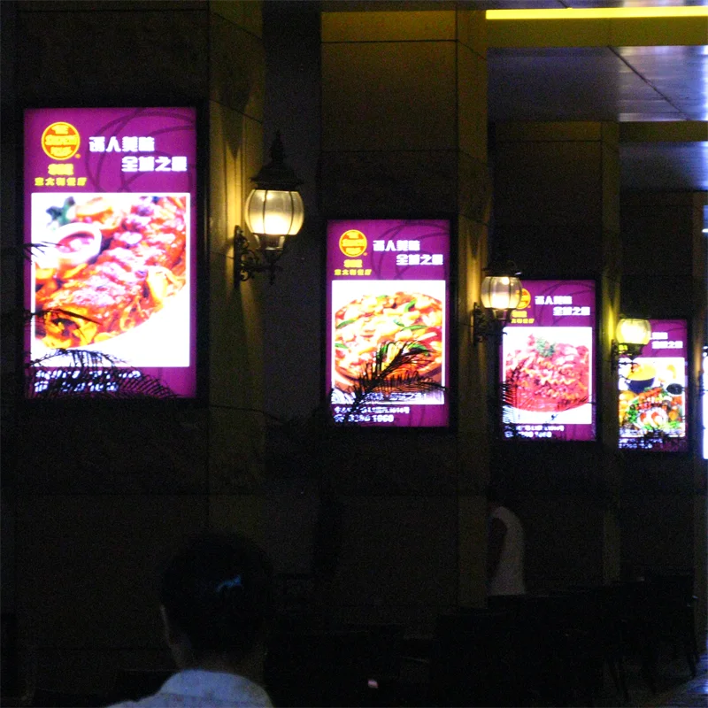 Factory Custom Magnetic Display Light Box Sign Picture Poster Holders Led Slim Acrylic Wall Mounted Frame for A3 Size