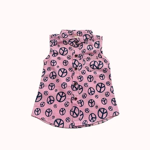 Summer Casual Kids T-Shirt Boys Polo Shirt Purple Sleeveless Design O-Neck Washed Technics Printed Cartoon Pattern for Beach