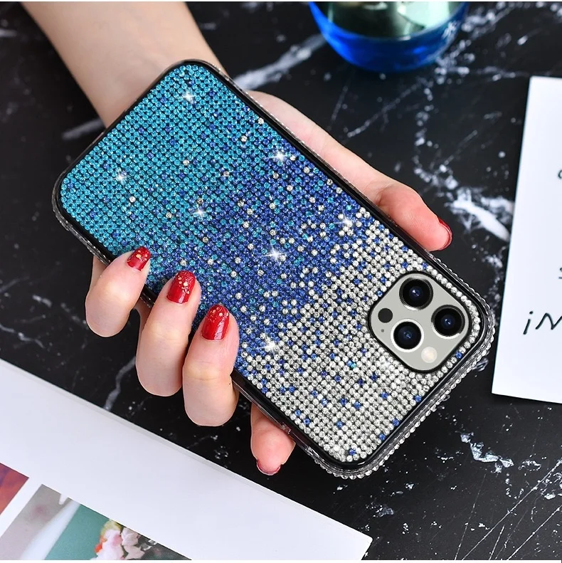 Diamond Design Phone case for iphone 16 15 12 Pro Max Rhinestone Flicker Luxury Phone Cover 14 Plus DESIGNERS Phone Bags