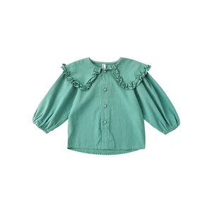 YOEHYAUL Hot Sell Kids Clothing Girls 100% Cotton Comfortable Shirts Lovely Blouse for Autumn