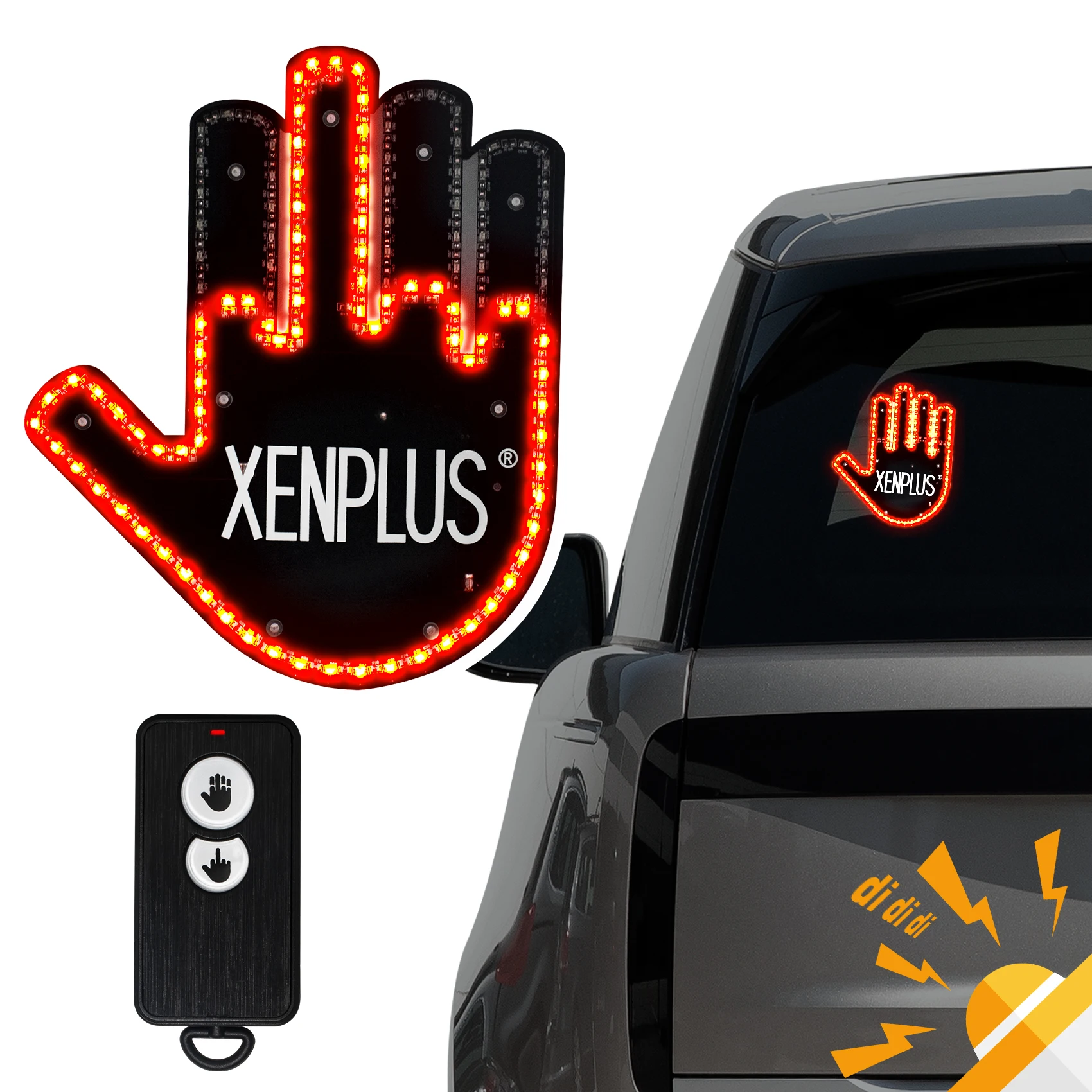 LED Middle Finger Sign for Car,Middle Finger Light for Car Truck, Car Thank  You