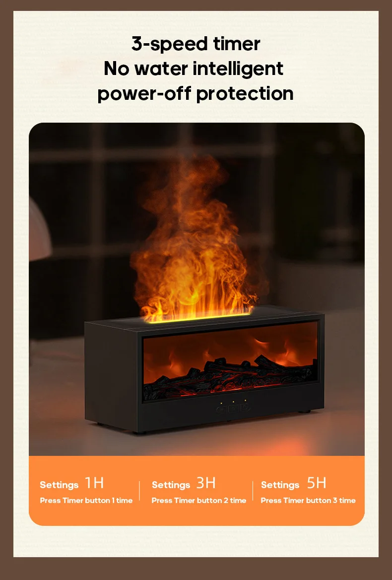 3D simulated fireplace aroma diffuser