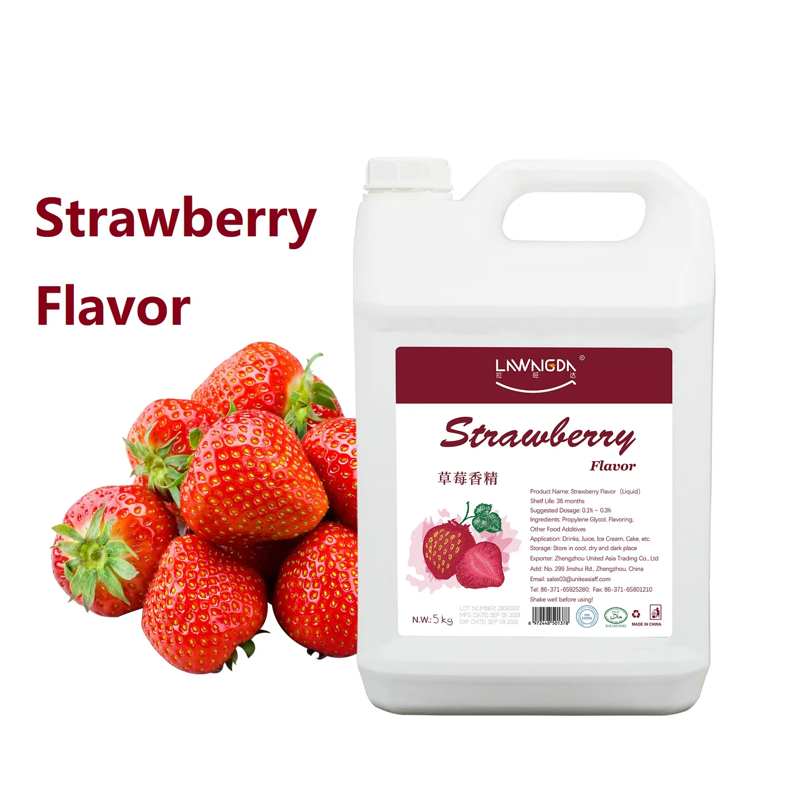 Halal Concentrated Strawberry Flavor Liquid For Cake Ice Cream Cake