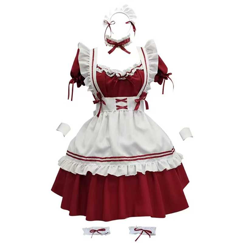 Green Cosplay Cute Style Dress Skirt Maid Dress Party Stage Anime Maid ...