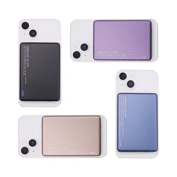 5000mAh 10000mAh Slim Magnetic Powerbank Wireless Fast Charger With Foldable Stand 15W External Spare Battery PowerBank