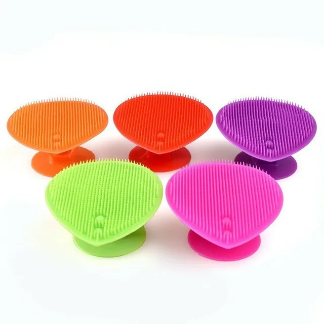 Portable Fashionable Mini Scrub Round Finger-cot Face Scrubber Wash  Facial Cleanser Cleansing Brush silicone facial brush
