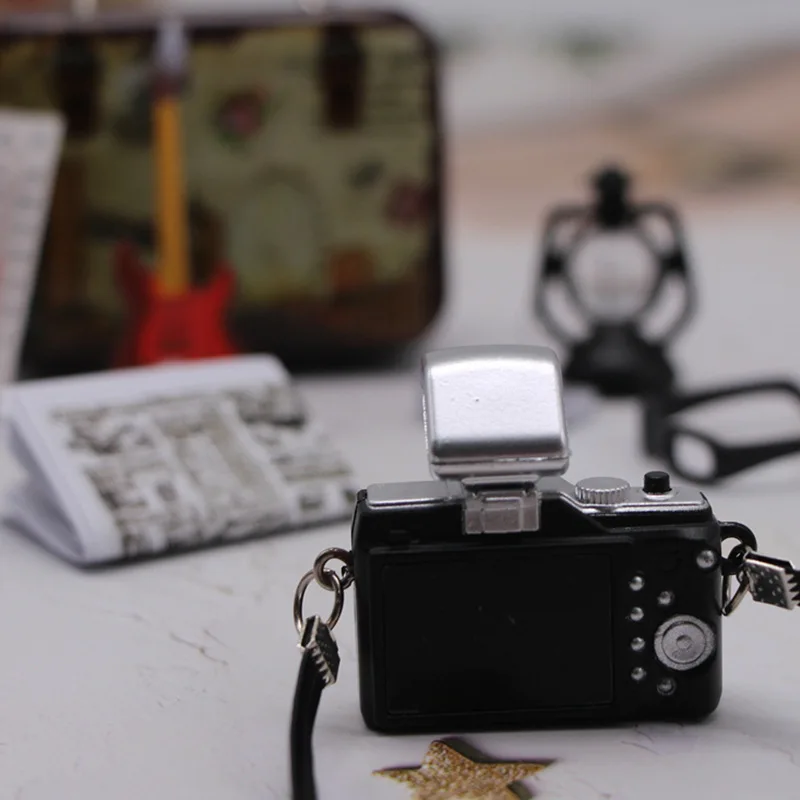 Wholesale Doll House Miniature Strap Camera Bjd Mini Camera Doll
